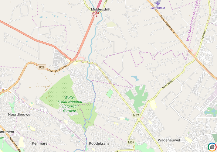 Map location of Ruimsig Noord